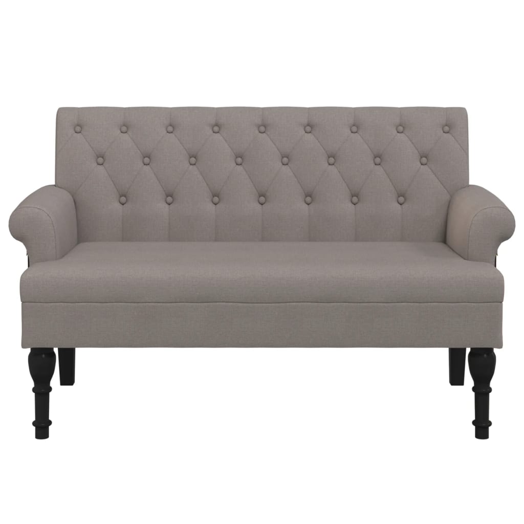 Bancă Cu Spătar, , 120X62X75,5 Cm, Textil