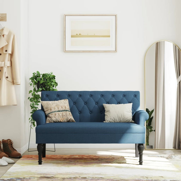 Bancă Cu Spătar, , 120X62X75,5 Cm, Textil