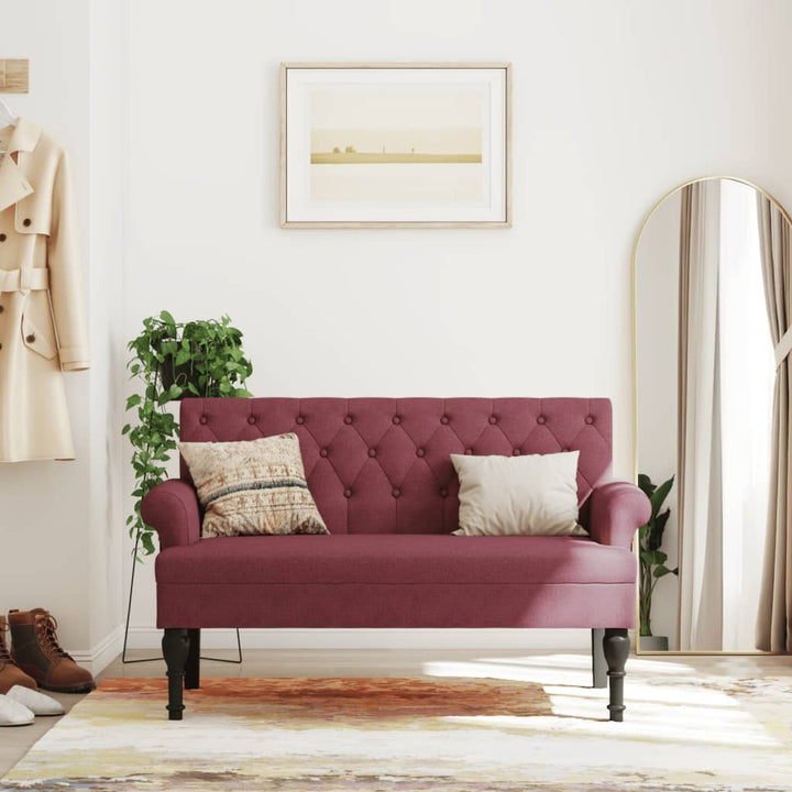 Bancă Cu Spătar, , 120X62X75,5 Cm, Textil