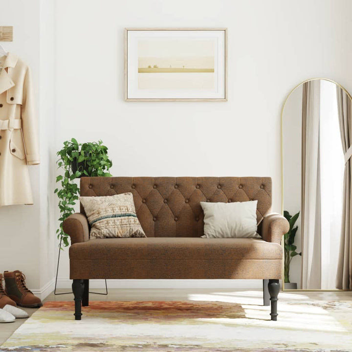Bancă Cu Spătar, , 120X62X75,5 Cm, Textil