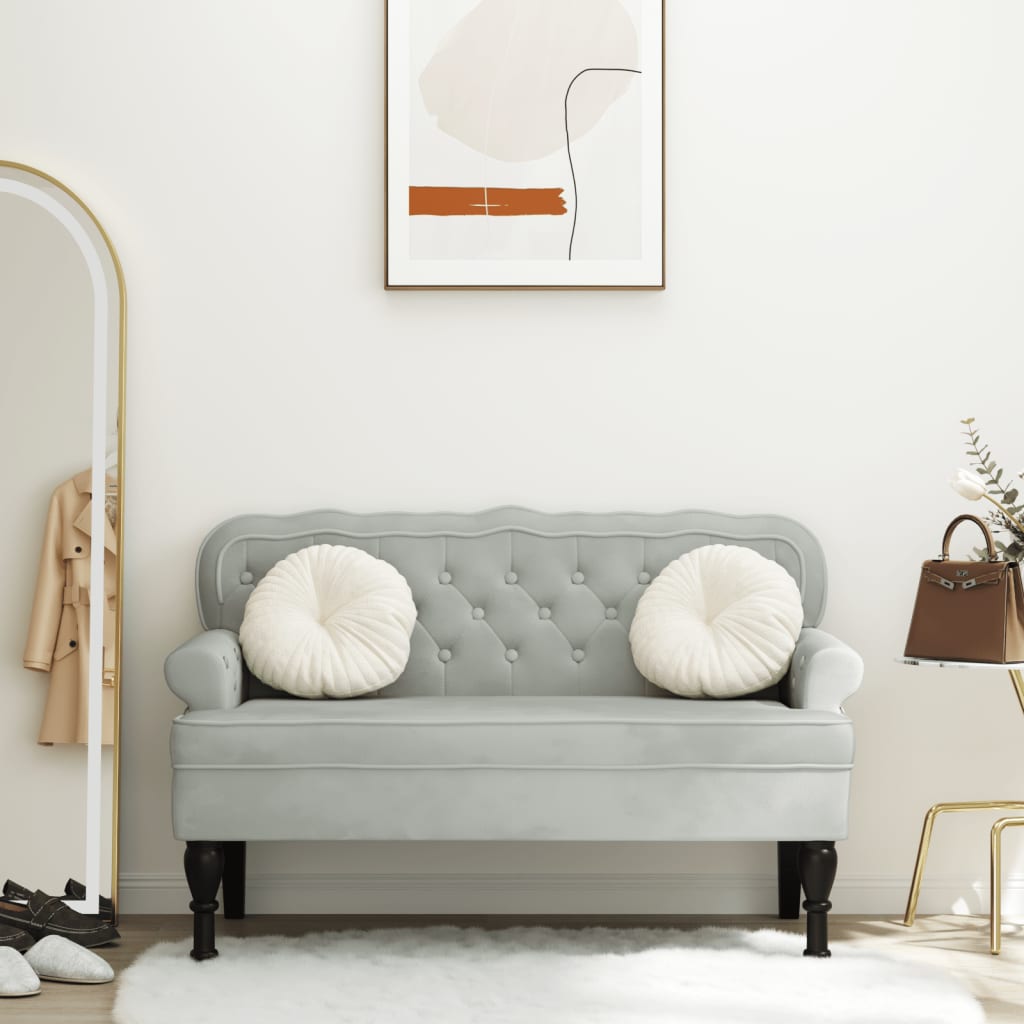 Banchetă Cu Spătar 119,5X64,5X75 Cm Piele Întoarsă Eco.