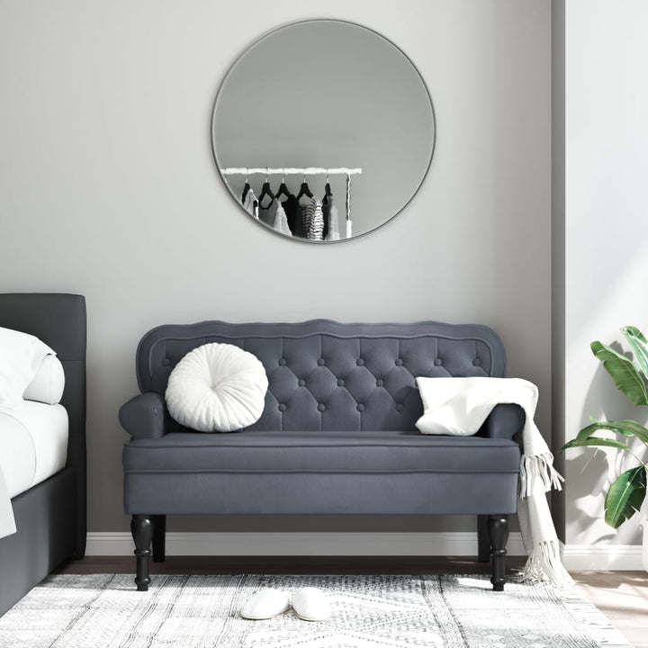 Banchetă Cu Spătar 119,5X64,5X75 Cm Piele Întoarsă Eco.