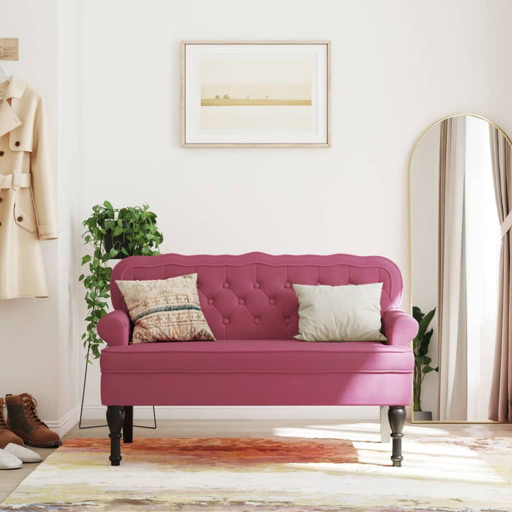 Banchetă Cu Spătar 119,5X64,5X75 Cm Piele Întoarsă Eco.