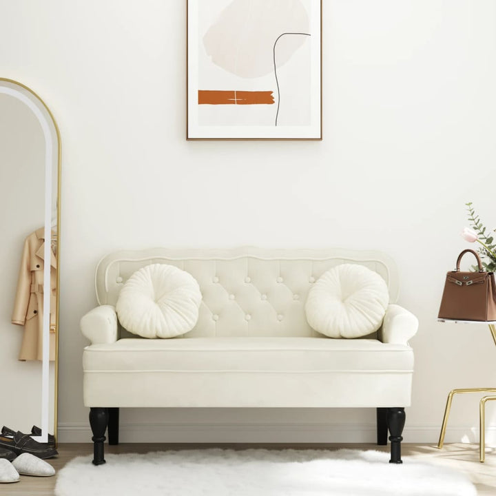 Banchetă Cu Spătar 119,5X64,5X75 Cm Piele Întoarsă Eco.