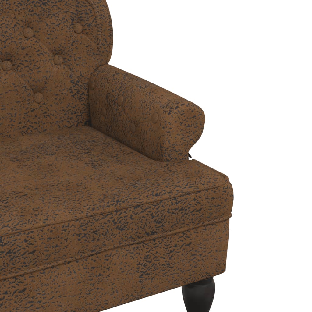 Banchetă Cu Spătar 119,5X64,5X75 Cm Piele Întoarsă Eco.