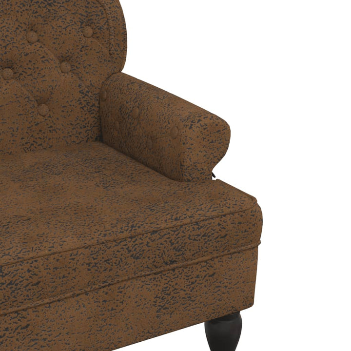 Banchetă Cu Spătar 119,5X64,5X75 Cm Piele Întoarsă Eco.