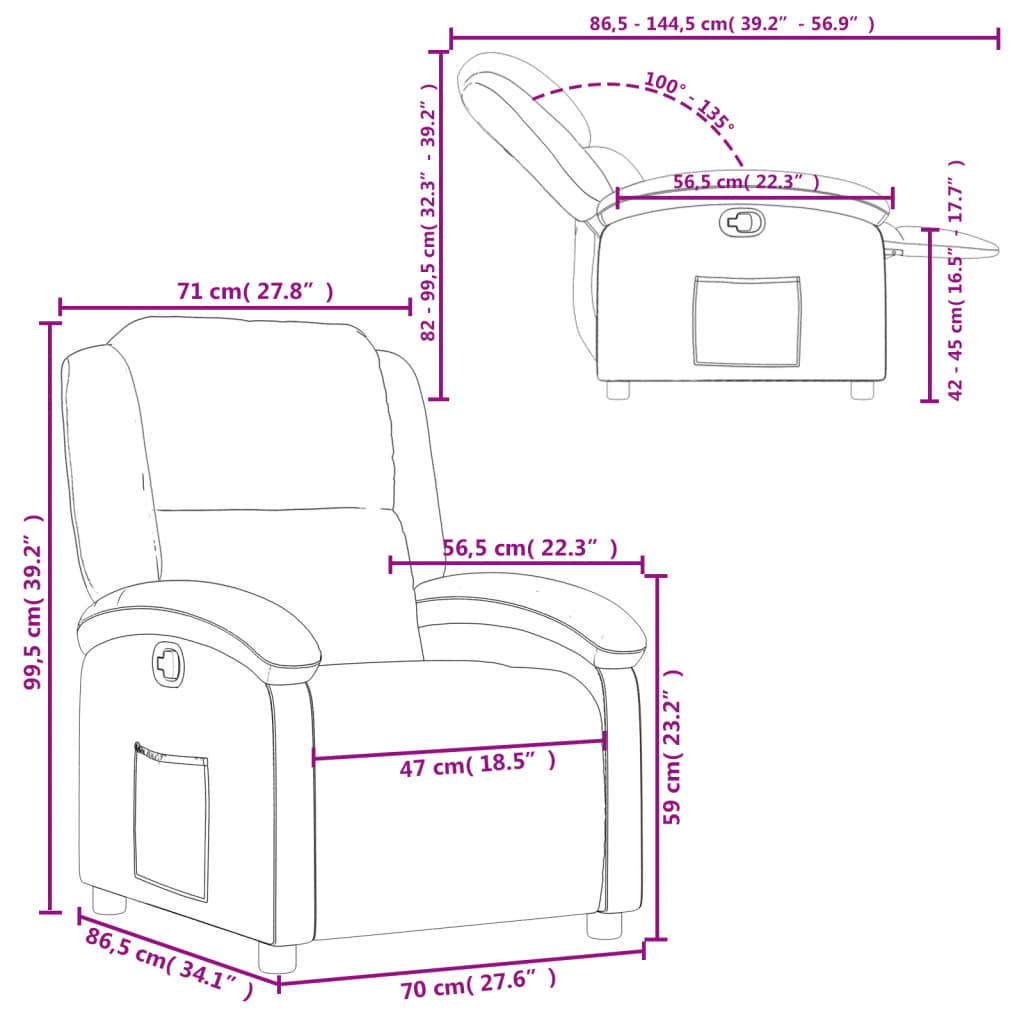 Fotoliu Rabatabil, , Material Textil