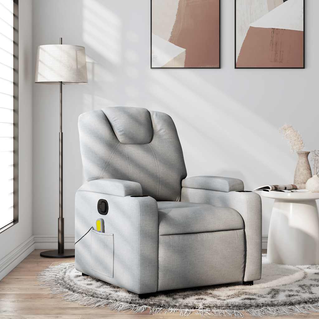 Vixl Fotoliu Electric De Masaj Rabatabil, Roșu Vin, Textil