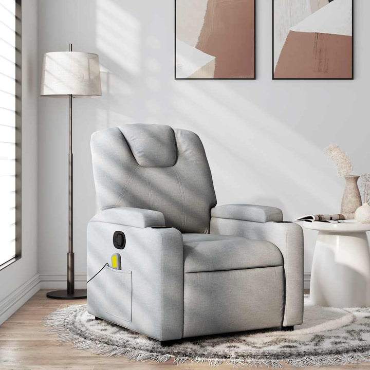 Vixl Fotoliu Electric De Masaj Rabatabil, Roșu Vin, Textil