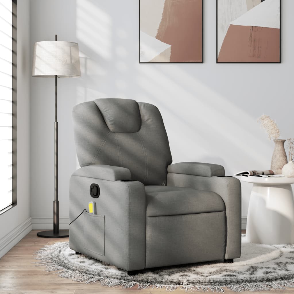 Vixl Fotoliu Electric De Masaj Rabatabil, Roșu Vin, Textil