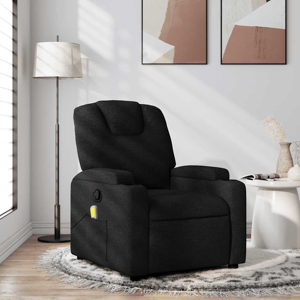 Vixl Fotoliu Electric De Masaj Rabatabil, Roșu Vin, Textil