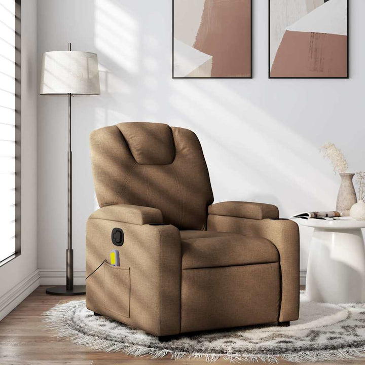 Vixl Fotoliu Electric De Masaj Rabatabil, Roșu Vin, Textil