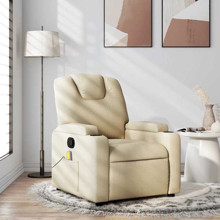 Vixl Fotoliu Electric De Masaj Rabatabil, Roșu Vin, Textil