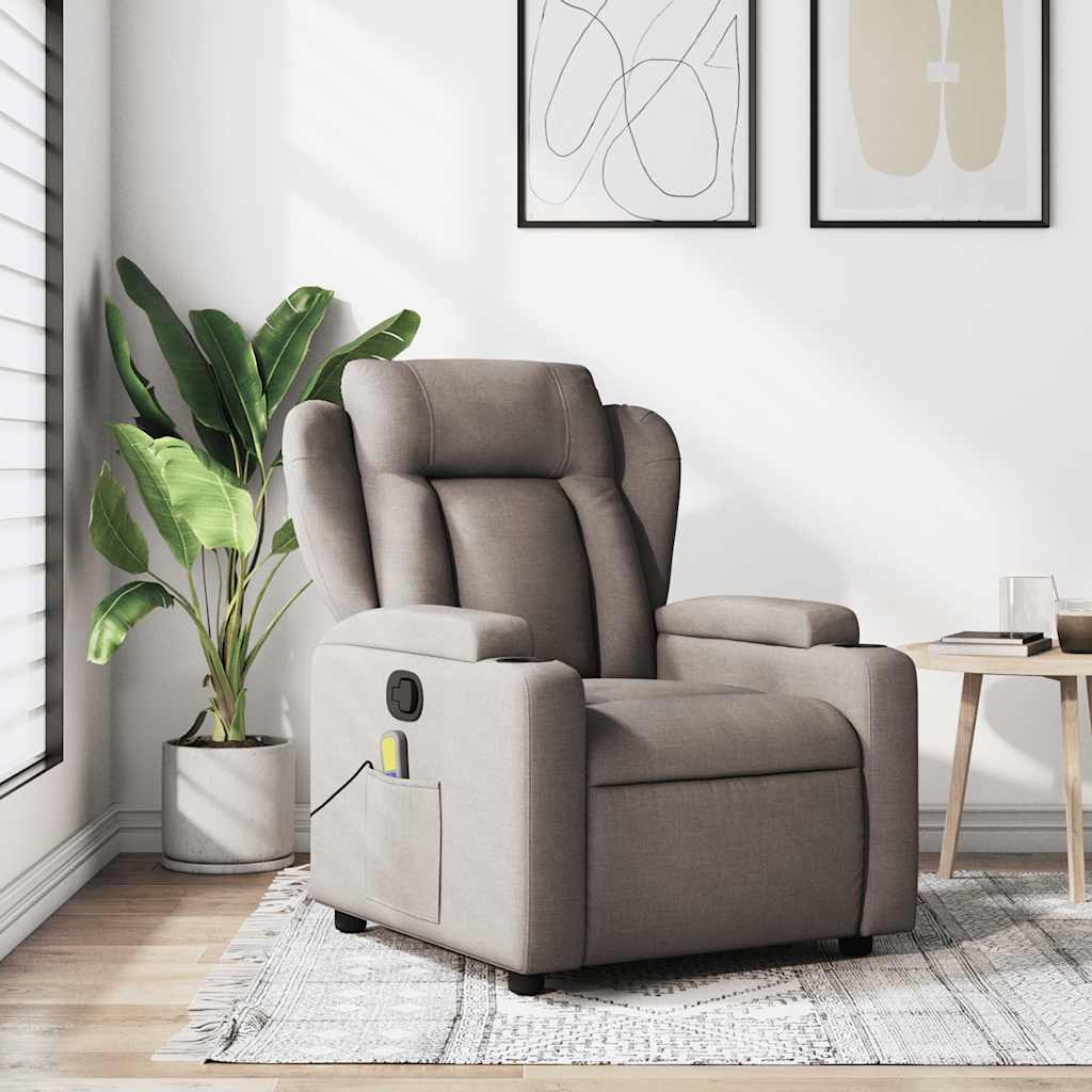 Vixl Fotoliu Electric De Masaj Rabatabil, , Textil
