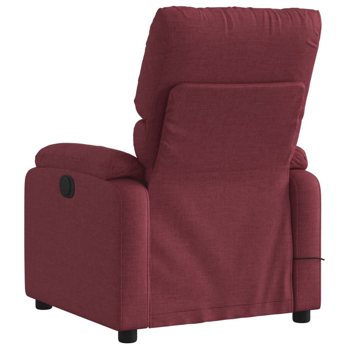 Vixl Fotoliu De Masaj Rabatabil, Roșu Vin, Material Textil