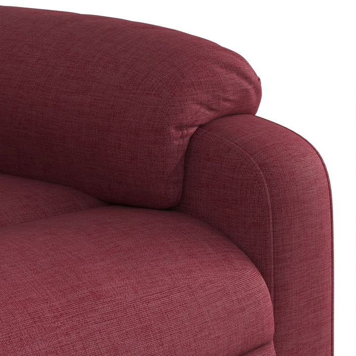 Vixl Fotoliu De Masaj Rabatabil, Roșu Vin, Material Textil