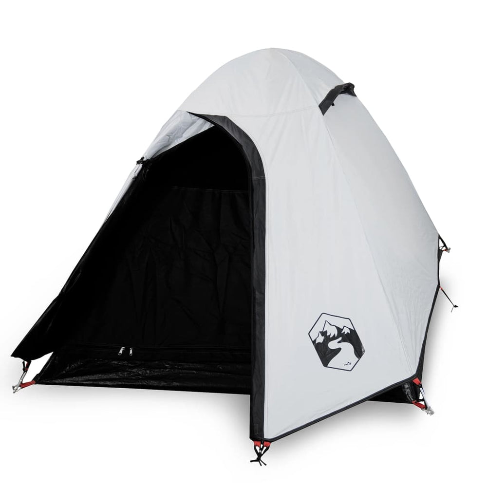 Cort Camping Cupolă Alb, Țesătură Opacă, Impermeabil