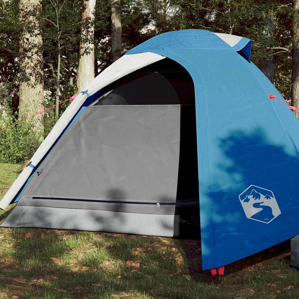 Cort Camping Cupolă Alb, Țesătură Opacă, Impermeabil