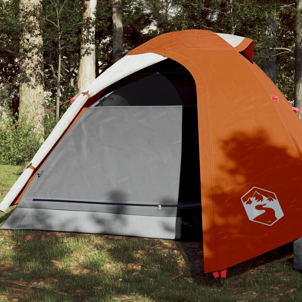 Cort Camping Cupolă Alb, Țesătură Opacă, Impermeabil