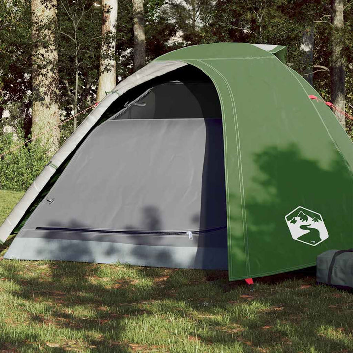 Cort Camping Cupolă Alb, Țesătură Opacă, Impermeabil