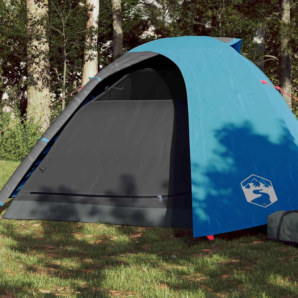 Cort Camping Cupolă Alb, Țesătură Opacă, Impermeabil