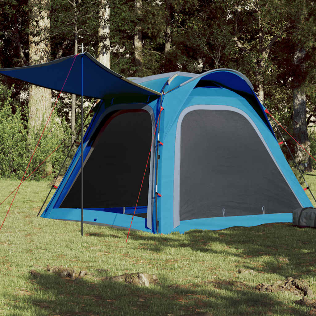 Cort Camping, 4 Persoane, Gri/Oranj, Impermeabil, Setare Rapidă