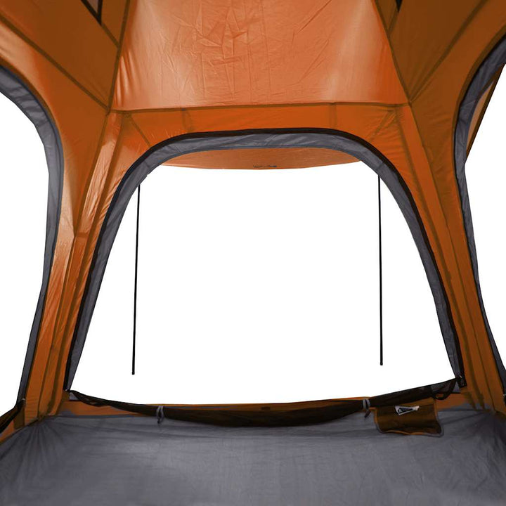Cort Camping, 4 Persoane, Gri/Oranj, Impermeabil, Setare Rapidă