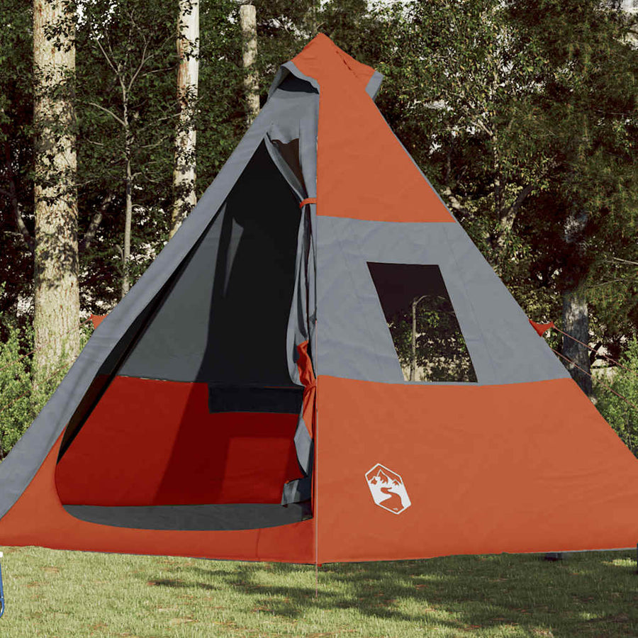 Cort De Camping Tipi Pentru 7 Persoane, Portocaliu, Impermeabil