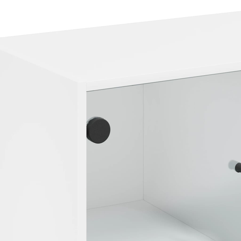 Dulap Lateral Cu Uși Din Sticlă, , 68X37X75,5 Cm