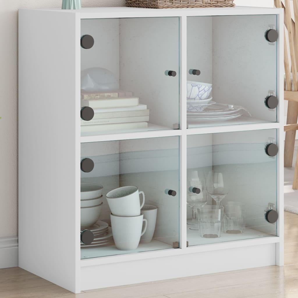 Dulap Lateral Cu Uși Din Sticlă, , 68X37X75,5 Cm