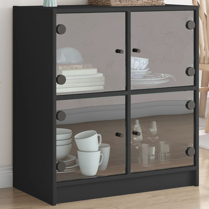 Dulap Lateral Cu Uși Din Sticlă, , 68X37X75,5 Cm