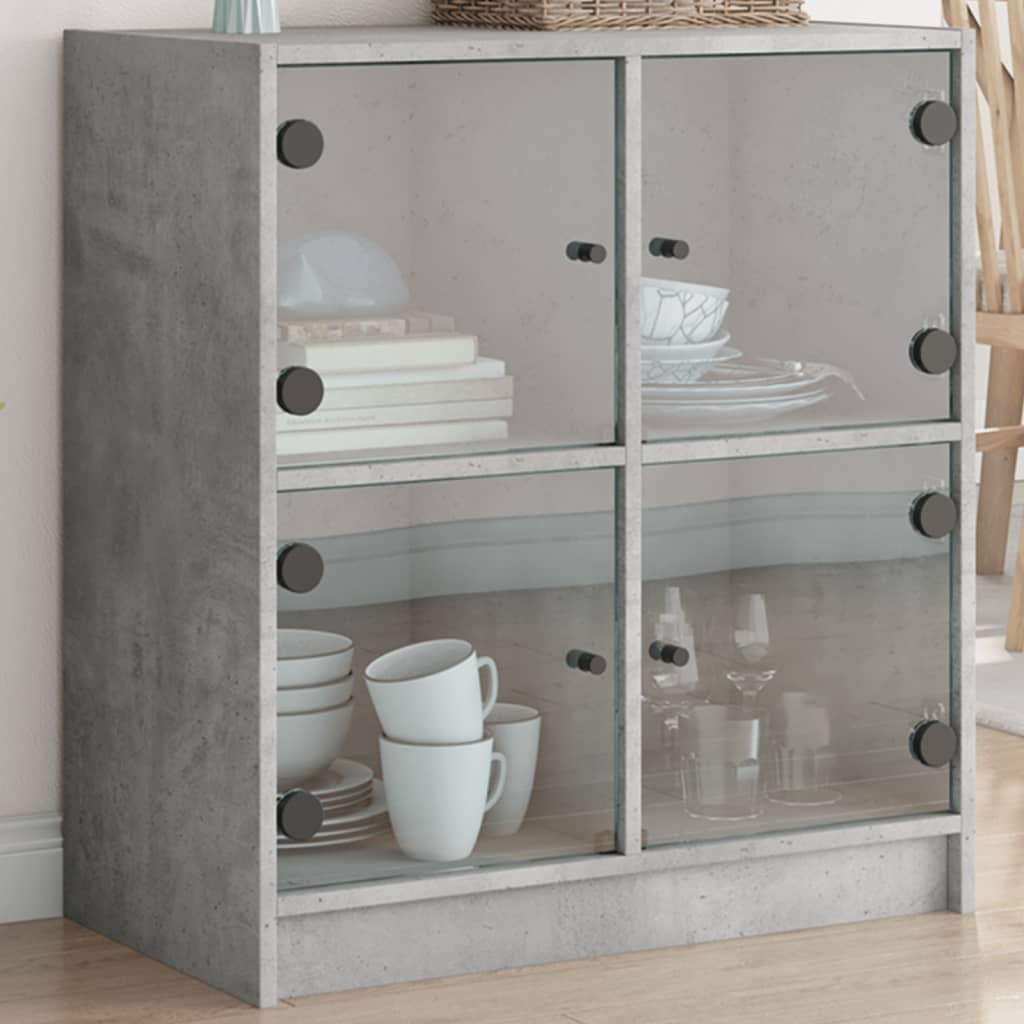 Dulap Lateral Cu Uși Din Sticlă, , 68X37X75,5 Cm