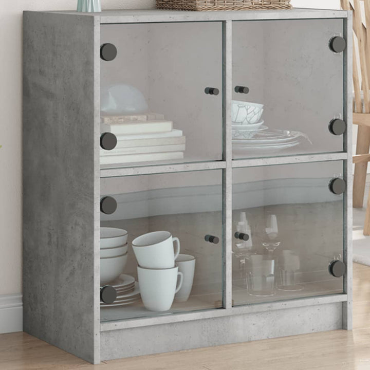 Dulap Lateral Cu Uși Din Sticlă, , 68X37X75,5 Cm