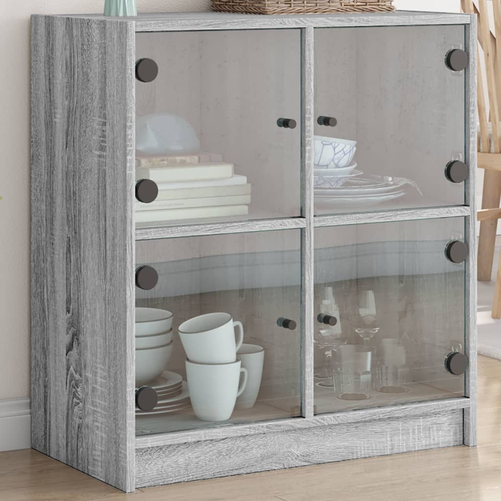 Dulap Lateral Cu Uși Din Sticlă, , 68X37X75,5 Cm
