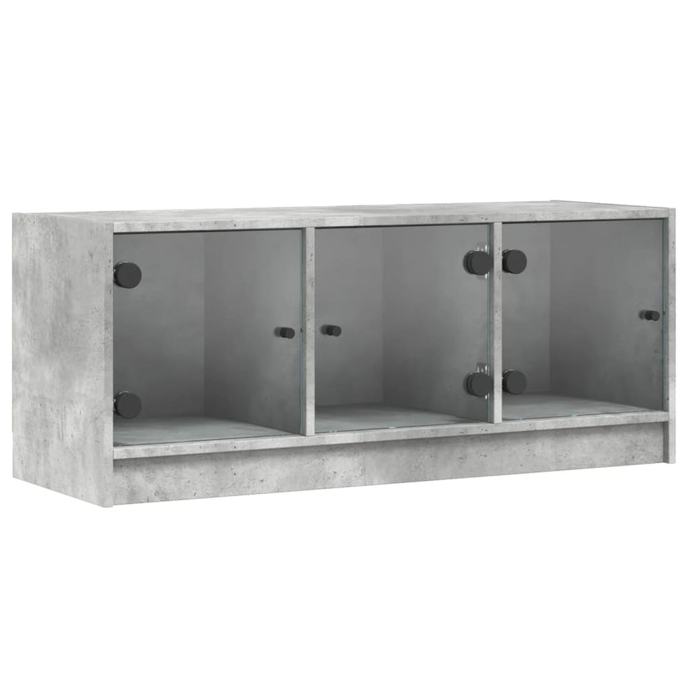 Comodă Tv Cu Uși Din Sticlă, , 102X37X42 Cm