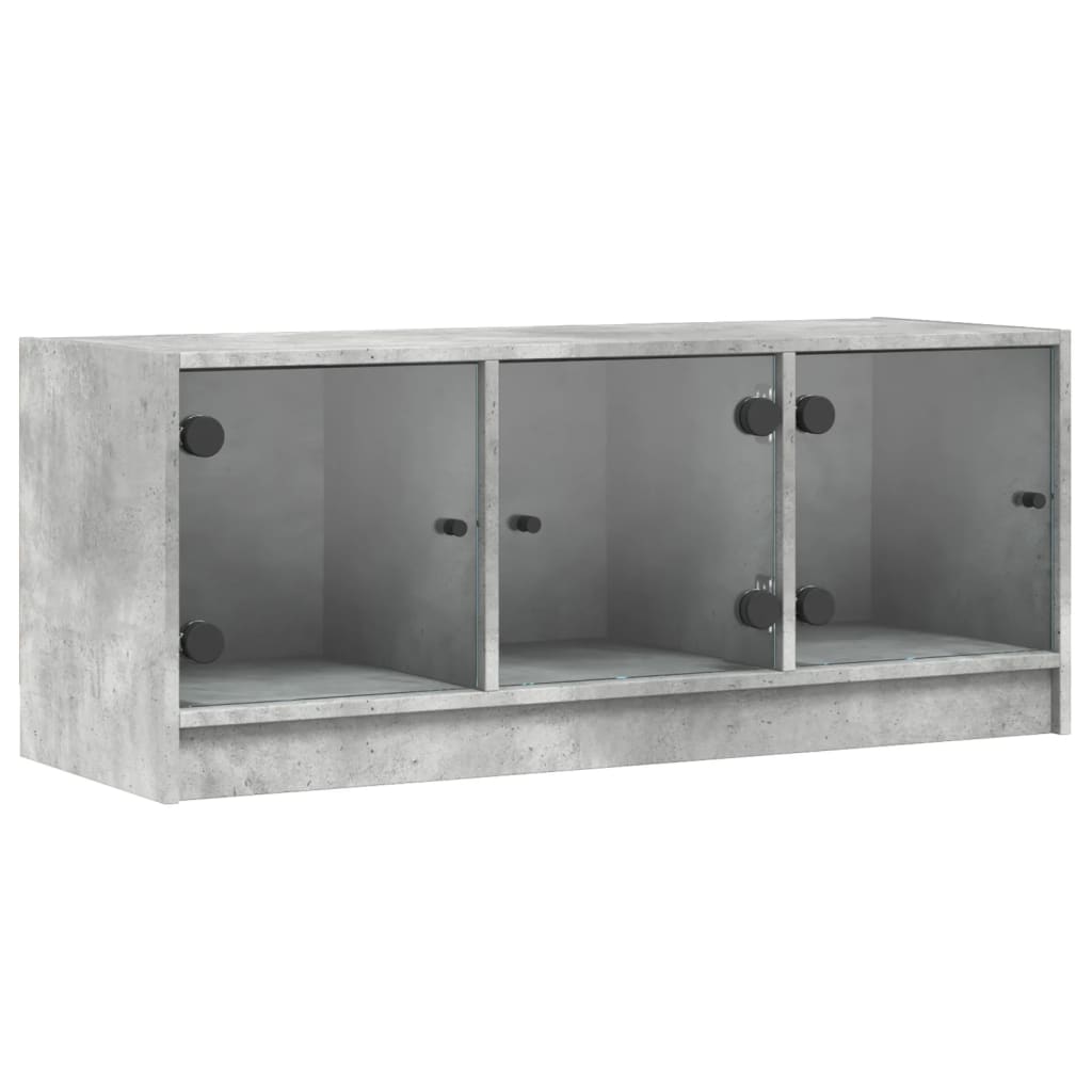 Comodă Tv Cu Uși Din Sticlă, , 102X37X42 Cm