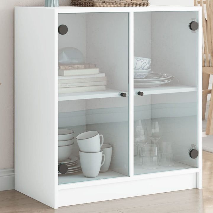 Dulap Lateral Cu Uși Din Sticlă, , 68X37X75,5 Cm