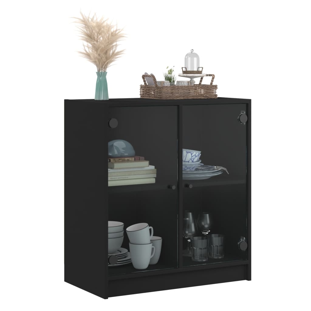 Dulap Lateral Cu Uși Din Sticlă, , 68X37X75,5 Cm