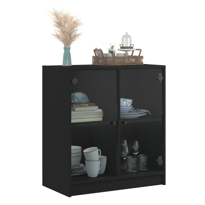Dulap Lateral Cu Uși Din Sticlă, , 68X37X75,5 Cm
