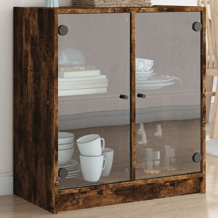 Dulap Lateral Cu Uși Din Sticlă, , 68X37X75,5 Cm