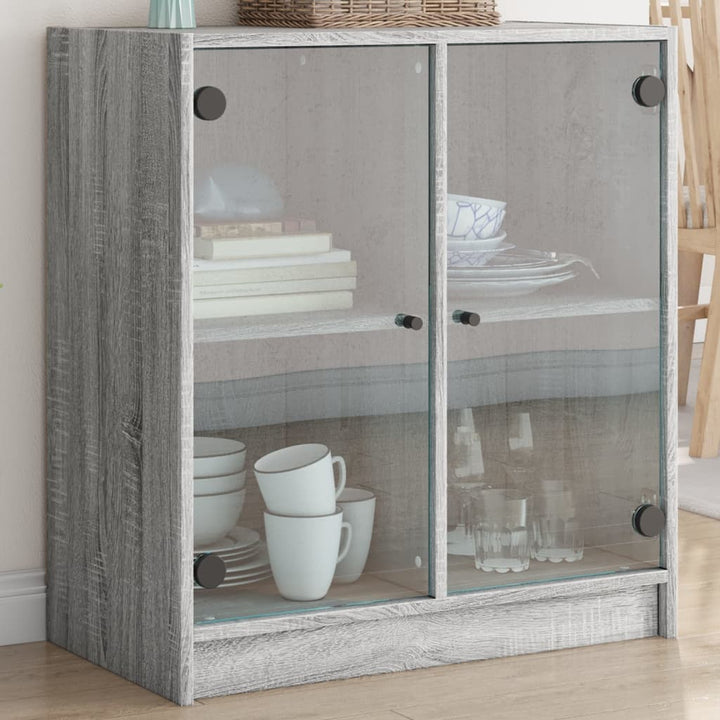 Dulap Lateral Cu Uși Din Sticlă, , 68X37X75,5 Cm