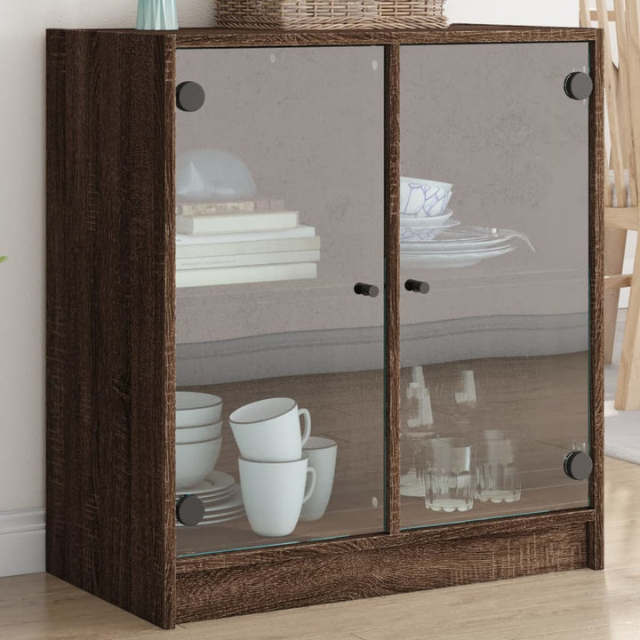 Dulap Lateral Cu Uși Din Sticlă, , 68X37X75,5 Cm