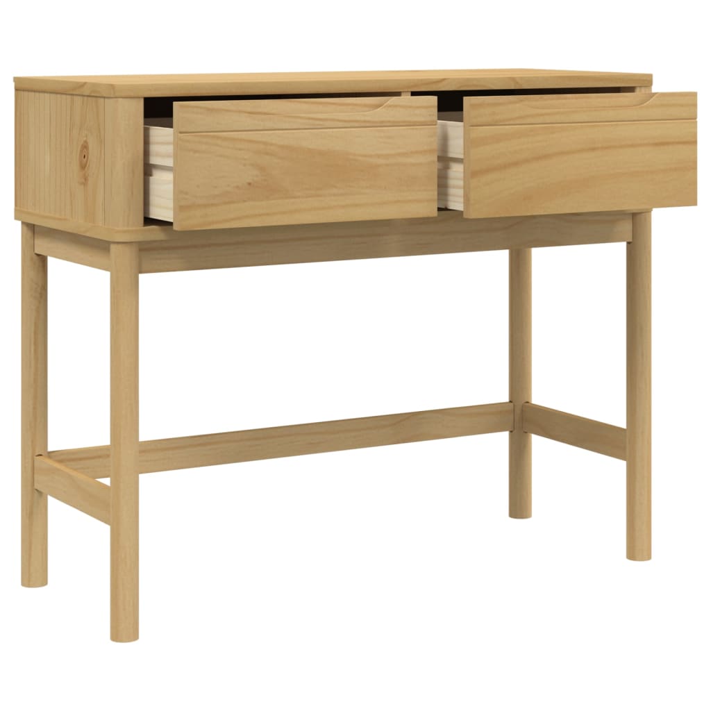 Măsuță Consolă Floro Maro Ceară 89,5X36,5X73 Cm Lemn Masiv Pin