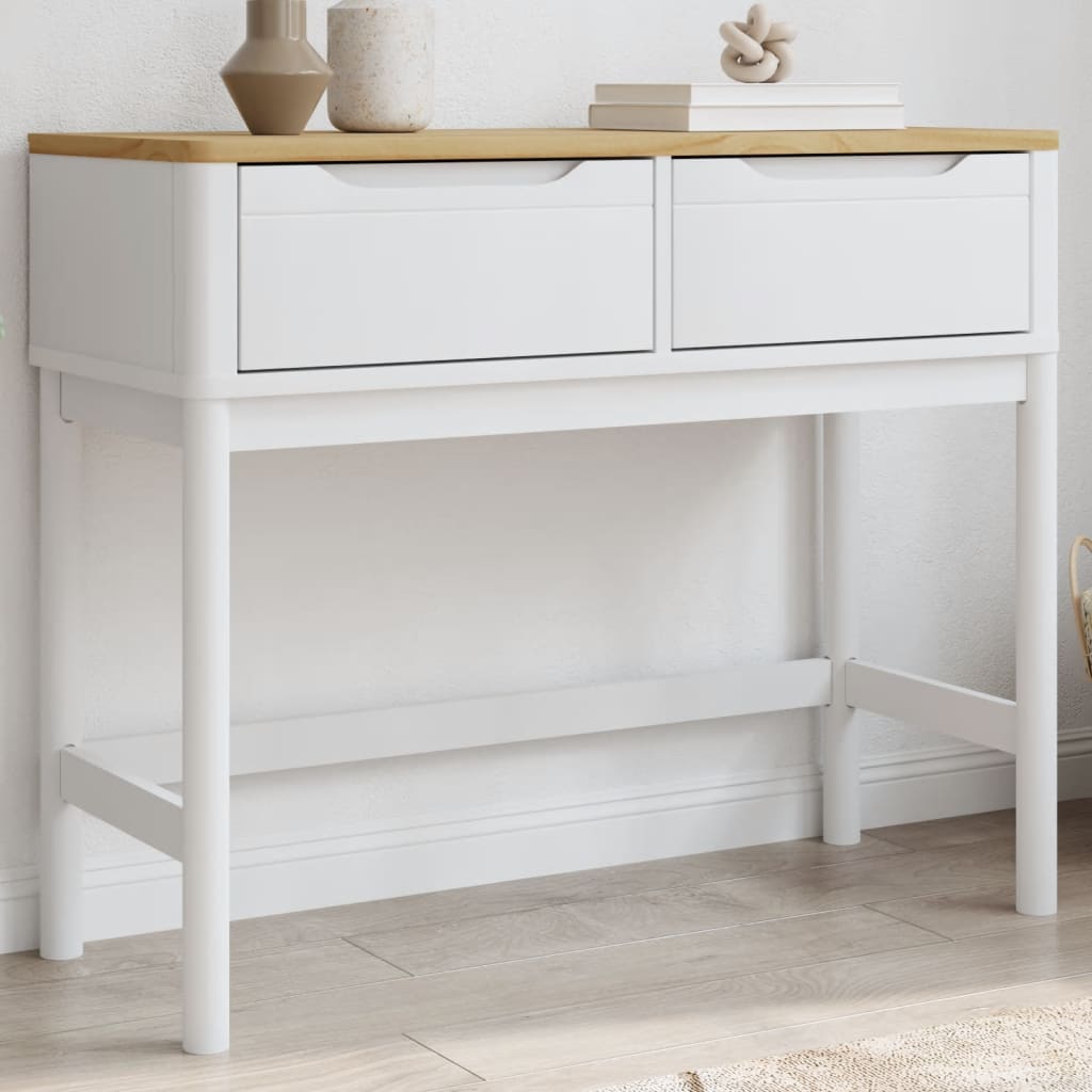 Măsuță Consolă Floro Maro Ceară 89,5X36,5X73 Cm Lemn Masiv Pin