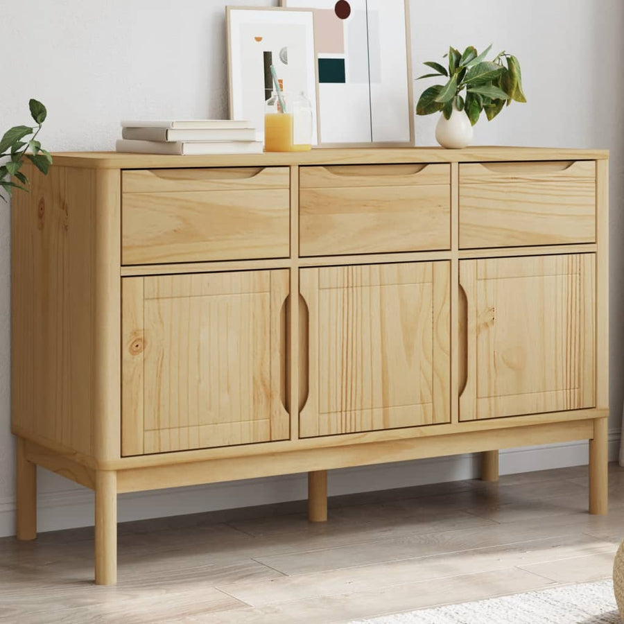 Dulap Floro, Maro Ceară, 114X43X74 Cm, Lemn Masiv Pin