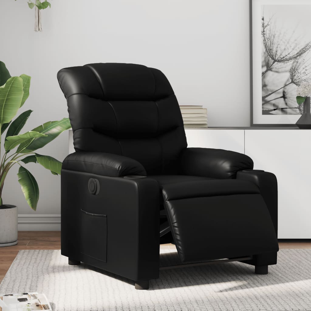 Vixl Fotoliu Electric Masaj Rabatabil, , Piele Ecologică