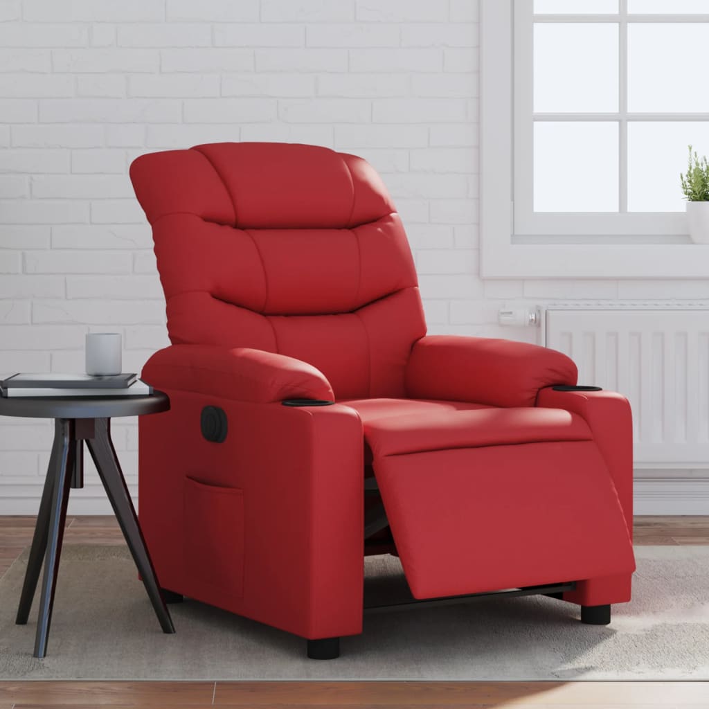 Vixl Fotoliu Electric Masaj Rabatabil, , Piele Ecologică