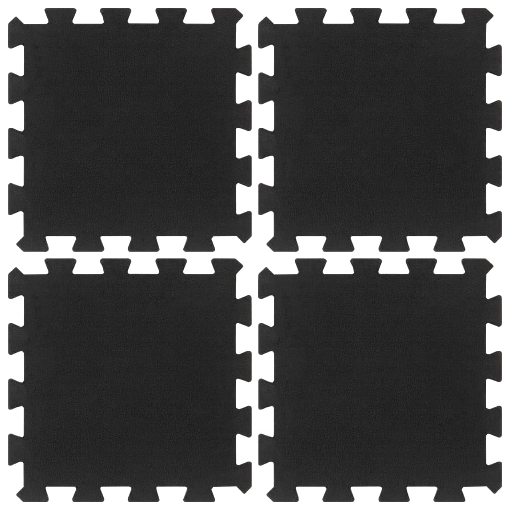 Plăci De Podea Din Cauciuc, 4 Buc., Negru, 16 Mm, 30X30 Cm