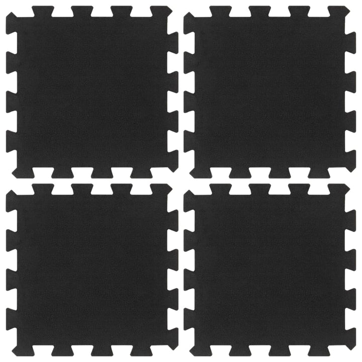 Plăci De Podea Din Cauciuc, 4 Buc., Negru, 16 Mm, 30X30 Cm