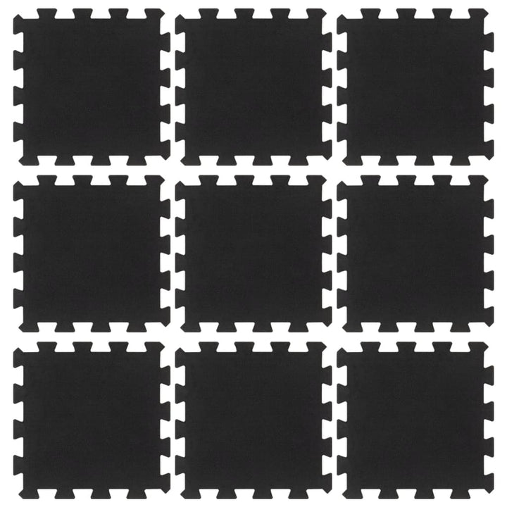 Plăci De Podea Din Cauciuc, 9 Buc., Negru, 16 Mm, 30X30 Cm